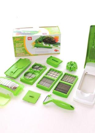 Багатофункціональна овочерізка nicer dicer мультислайсер для овочів і фруктів 0201 топ!3 фото