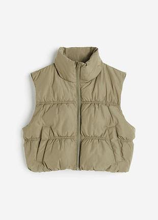 Стильный брендовый короткий жилет h&m, размер xs. s m