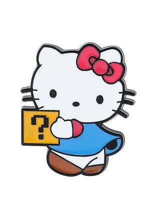 Брошь значок пин котенок хеллоу китти hello kitty металл эмаль hello kitty, мультяшная брошь пины1 фото