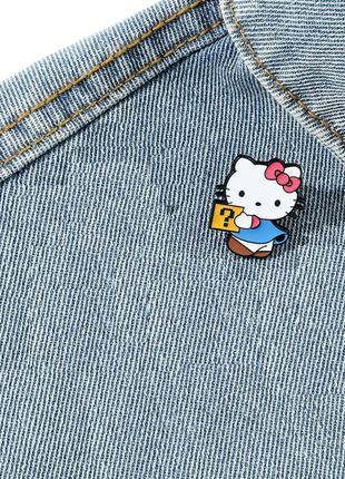 Брошь значок пин котенок хеллоу китти hello kitty металл эмаль hello kitty, мультяшная брошь пины2 фото