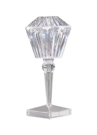 Настільна лампа світильник світлодіодна diamond нічник портативний led-лампа-нічник від usb декоративний 02012 фото