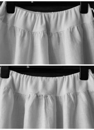Юбка миди лен sandra fellini италия белая льняная юбка миди5 фото