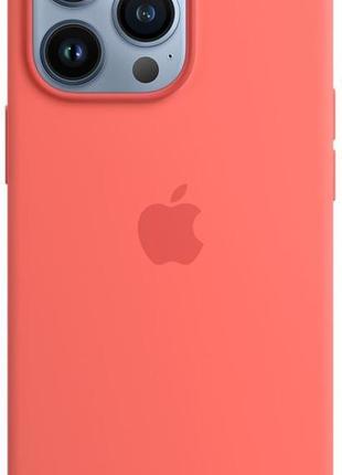 Чохол apple for iphone 13 pro - silicone case with magsafe pink pomelo