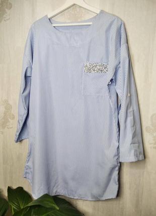 Туніка-сукня в смужку