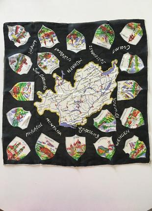 Шелковый платок ручной работы!42*42
