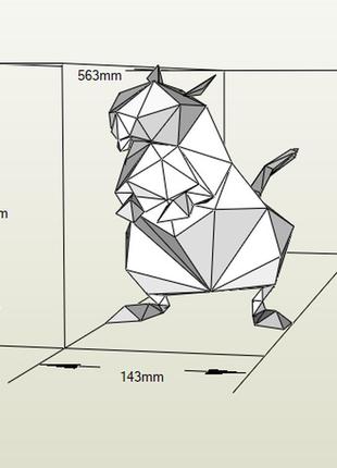Paperkhan конструктор из картона 3d белка мышь крыса паперкрафт papercraft набор для творчества игрушка сувен