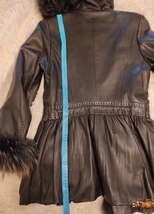 Куртка кожаная женская утепленная6 фото