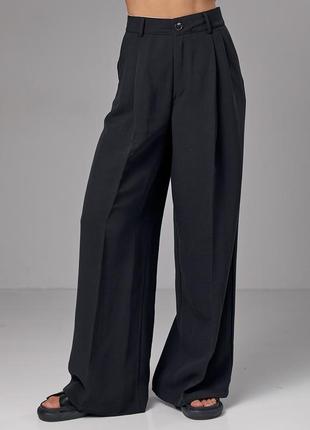 Жіночі широкі штани-палаццо зі стрілками3 фото