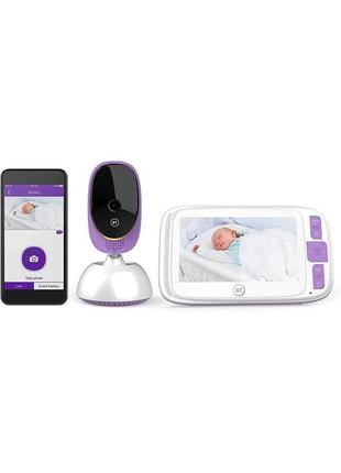 Б/у bt smart video baby monitor  видеоняня радионяня 5-дюймовым цветным экраном, приложением для смартфона дет1 фото