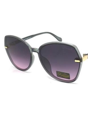 Солнечные очки ricardi бабочка женские металл фиолетовые с серой оправой