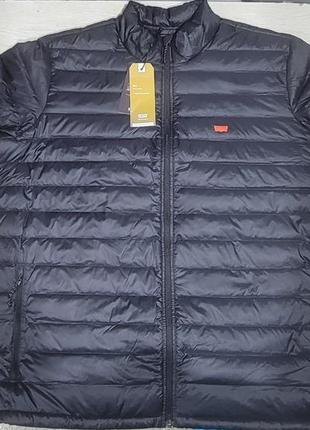 Легка і тепла куртка пуховик levis чорна куртка xxl3 фото