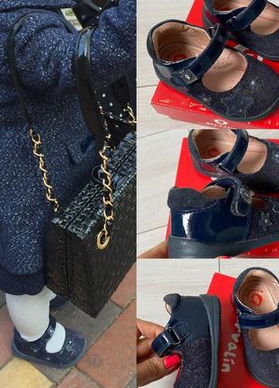 Туфельки на дівчинку 21 р сині garvalin