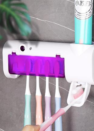 Диспенсер для зубной пасты и щеток авто multi-function toothbrush sterilizer jx008 стерилизатор зубных щеток2 фото