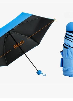 Мини-зонт карманный в футляре, женский зонтик в капсуле автомат компактный складной 0201 топ !6 фото