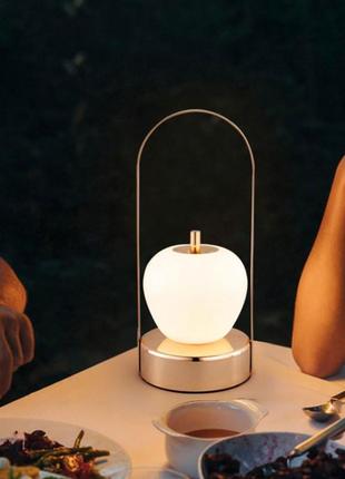Нічник-світильник акумуляторний з usb led настільний приліжкова лампа-нічник 30х13 см з ручкою портативна4 фото