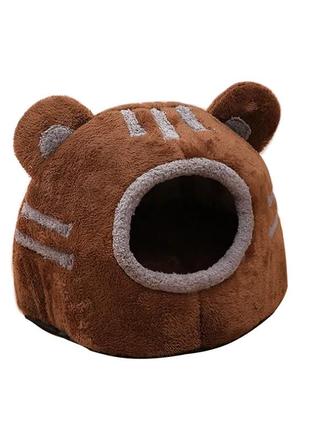 Домик taotaopets 569902 bear house brown 33*33*30 для котов