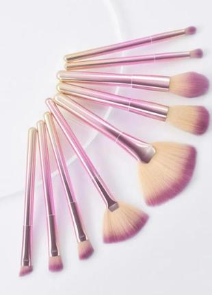 Набір косметичних пензлів незвичайного дизайну для макіяжу, 9 штук