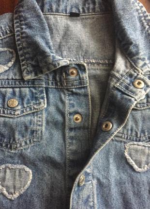 Куртка джинсовая h&m для девочки 2-года5 фото