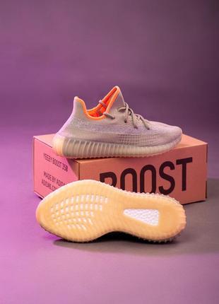 Adidas yeezy boost desert sage🆕 чоловічі кросівки адідас ізі 🆕 сірий/помаранчевий3 фото