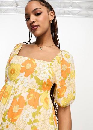 Новое, платье, платье, натуральное, в цветы