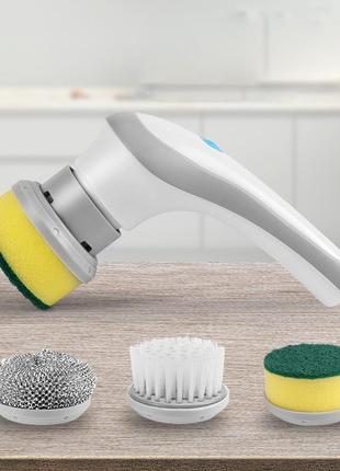 Щітка електрична electric cleaning brush з насадками для прибирання поверхонь акумуляторна