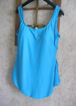 Батальный купальник платье купальник с юбочкой слитный большого размера 22