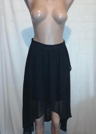 Костюм черная юбка с высокой посадкой и белый айвори топ на лето2 фото