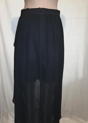 Костюм черная юбка с высокой посадкой и белый айвори топ на лето3 фото