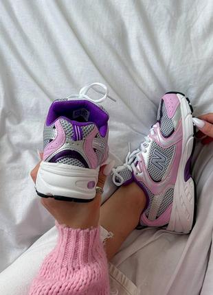 New balance purple pink женские кроссовки 1950 баланс сетка9 фото