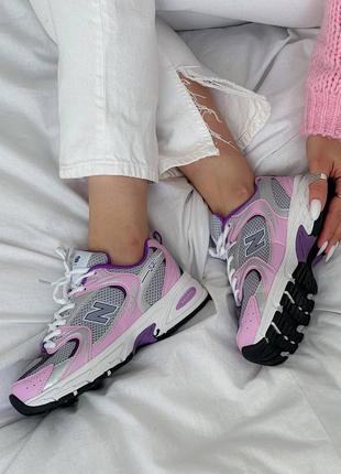 New balance purple pink женские кроссовки 1950 баланс сетка5 фото