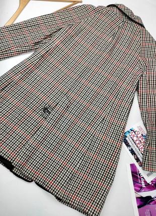 Пальто женское трапеция в клетку от бренда zara s m5 фото
