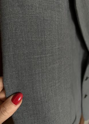 Брендовий стильний сірий вовняний піджак pierre cardin4 фото