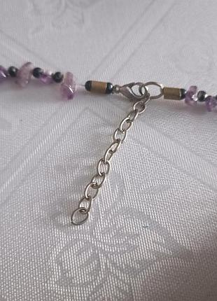 Ожерелье из крошки аметиста. 5
