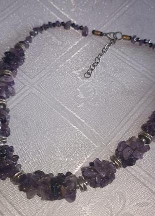 Ожерелье из крошки аметиста. 6