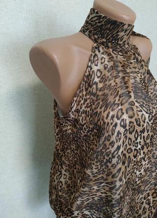 Стильное очаровательное леопардовое платье-туника6 фото