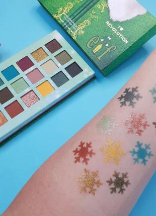 Палетка теней для век i heart revolution elf omg palette book collection3 фото