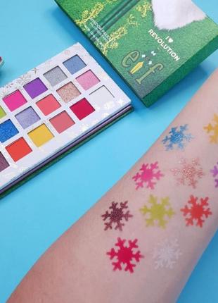 Палетка теней для век i heart revolution elf omg palette book collection2 фото