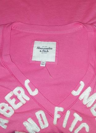 Фирменный лонгслив розового цвета abercrombie&fitch made in peru, молниеносная отправка4 фото