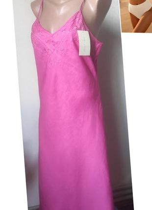 Розовое льняное платье из комбинации zara1 фото