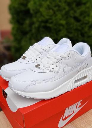 Nike air max 90 белые два балона 🆕 женские кроссовки найк 🆕 белый