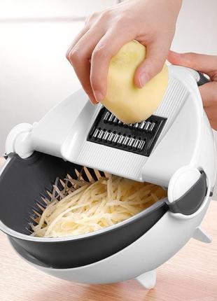 Многофункциональная овощерезка wet basket vegetable cutter измельчитель овощей 0201 топ !2 фото