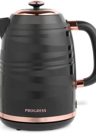 Б/у чайник-глечик progress ek4126pbrg 1,7 л "юпітер", покриття з ефектом завихрення та швидке закипання1 фото