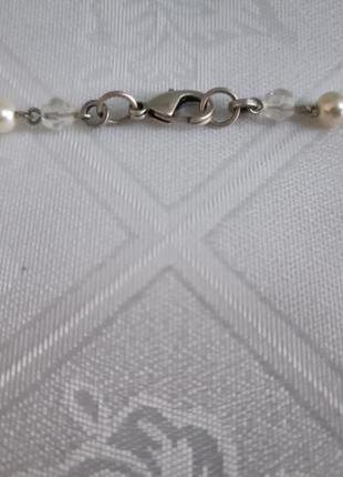 Ожерелье из цепочек и бусин.6 фото