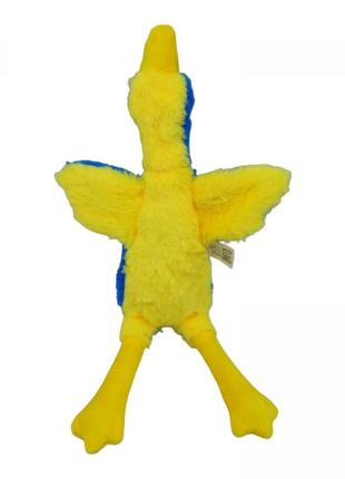 Мʼяка іграшка "гусак-обіймусь", 40 см, патріот, музичний, жовто-блакитний2 фото