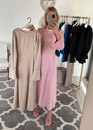 Елегантна сукня максі з завʼязками з боків