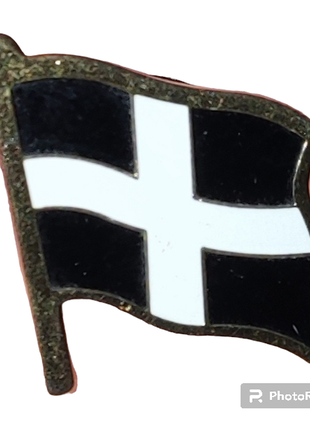 Значок в коллекцию, винтажный флаг графства корноулл
