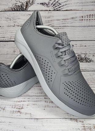 Крокс кросівки лайтрайд пейсер сірі crocs literide pacer charcoal/light grey