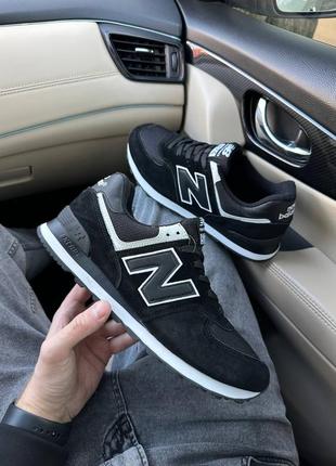 Мужские кроссовки new balance 574 black white