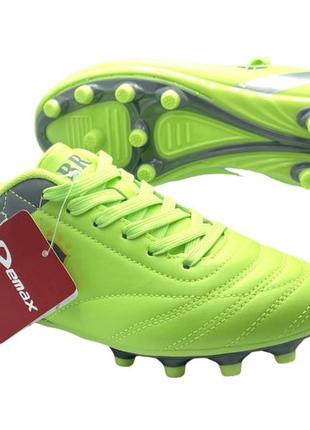 Бутсы для мальчиков demax b2312-4h/40 салатовый 40 размер