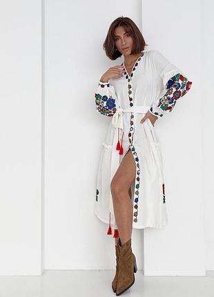 Платье вышиванка миди2 фото